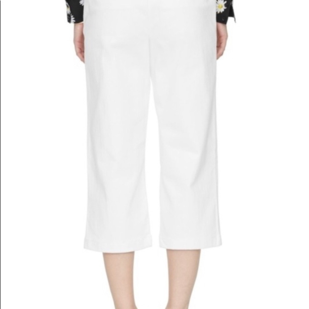Kate Spade white capri crisp denim culotte - Picture 2 of 6